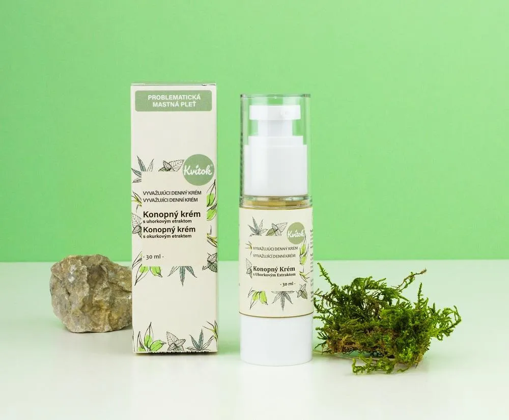 Kvitok Kender nappali krém zsíros bőrre (30 ml) - uborkakivonattal