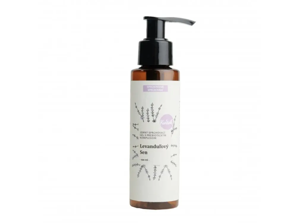 Kvitok Gyengéd tusfürdő prebiotikus komplexszel Lavender Dream (100 ml) - finom gyógynövényes illattal