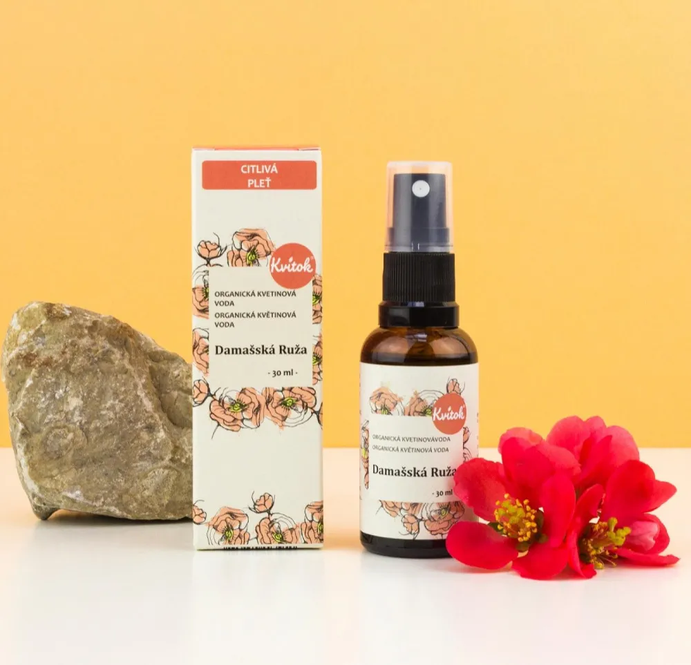Kvitok Damaszkuszi rózsa BIO virágvíz (100 ml) - univerzális felhasználás