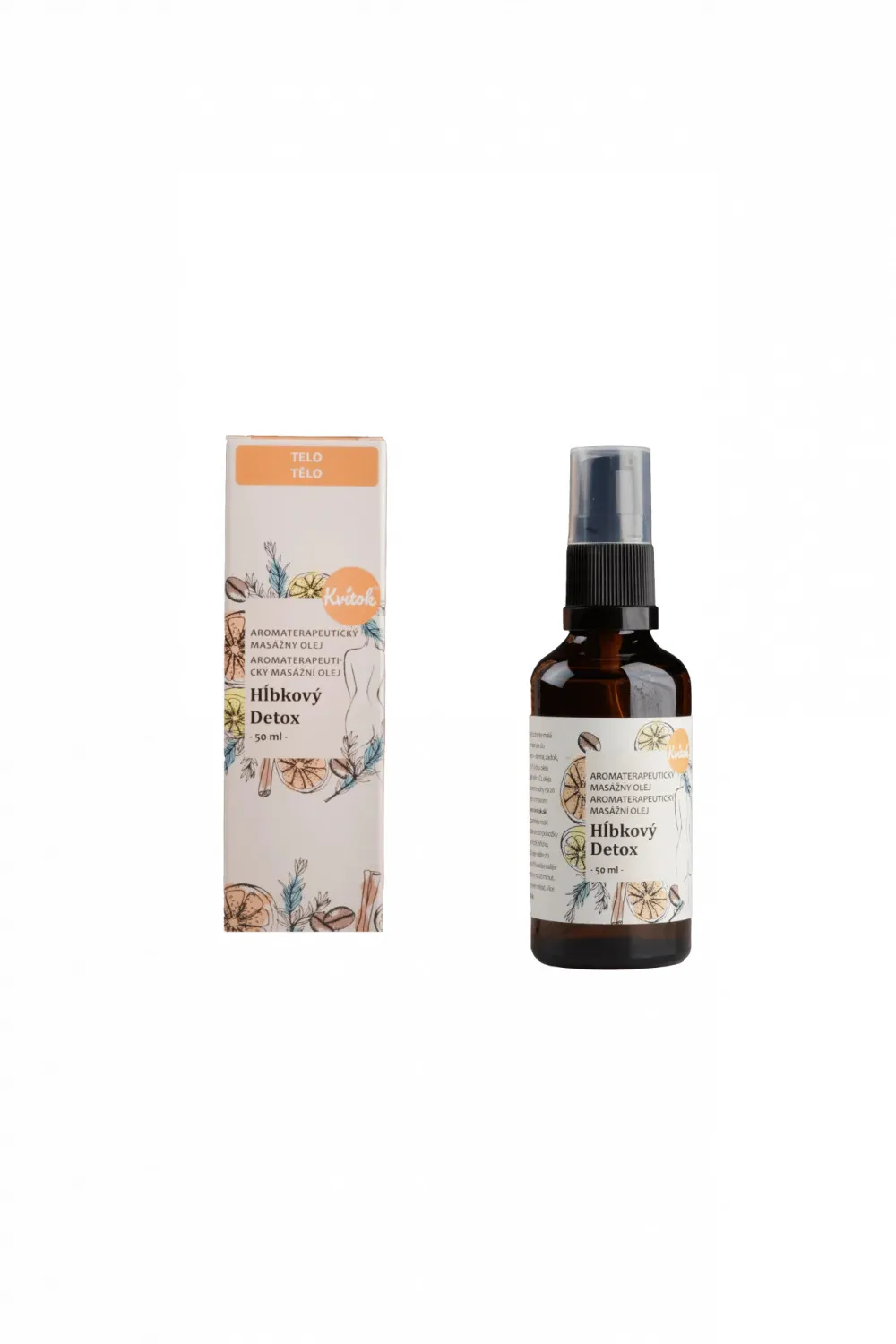 Kvitok Masszázsolaj cellulit ellen Mély méregtelenítés (50 ml) - aktiválja a nyirok mikrocirkulációt