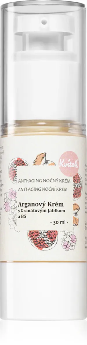 Kvitok Argan éjszakai krém érett bőrre 30 (30 ml) - lassítja a bőr öregedését