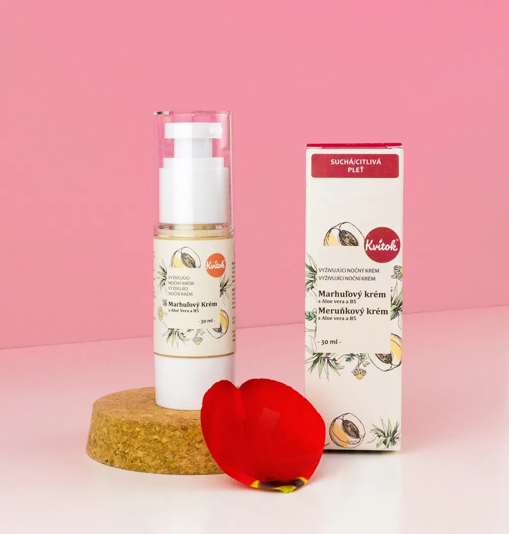 Kvitok Sárgabarack éjszakai krém érzékeny bőrre (30 ml) - b5 provitaminnal
