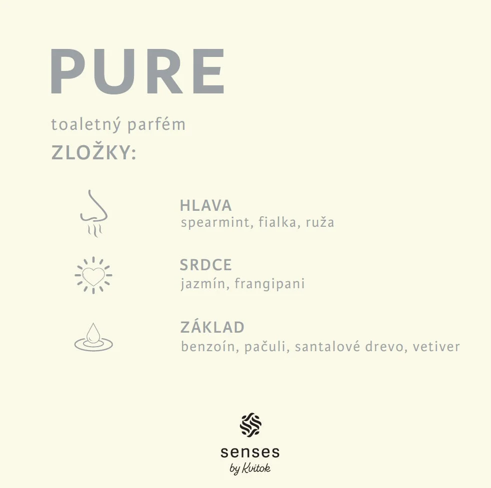 Kvitok Senses Toalettparfüm Pure - minta (2 ml) - jázminos-virágos illat