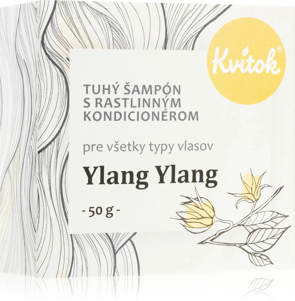 Kvitok Kemény sampon kondicionálóval könnyű hajra Ylang Ylang XXL (50 g) - gyönyörűen habzik