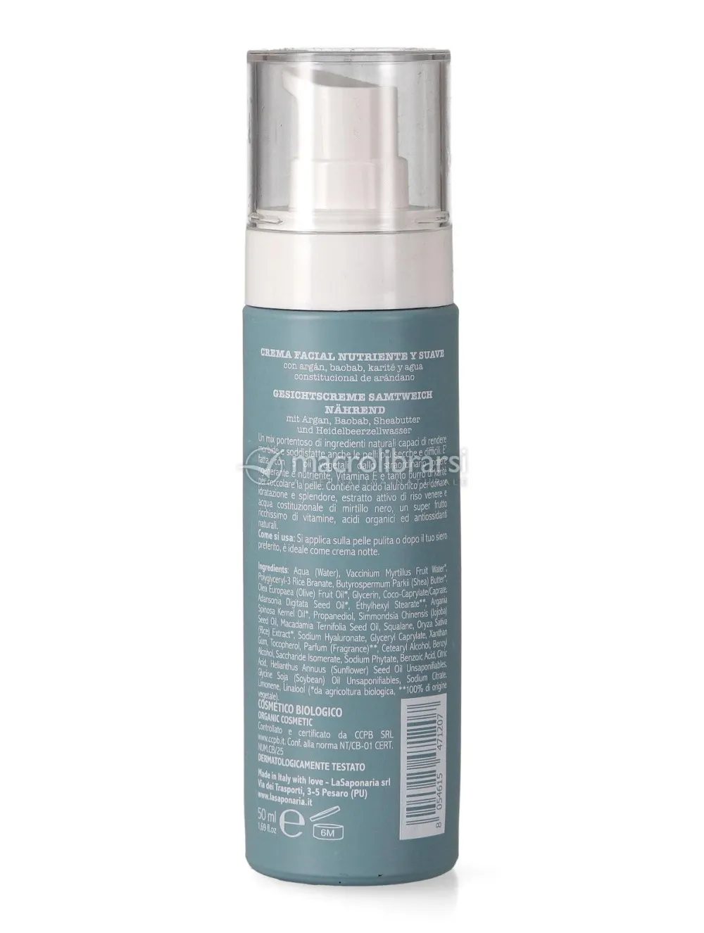 laSaponaria Bioaktív éjszakai krém a bőr táplálására áfonyával BIO (50 ml)