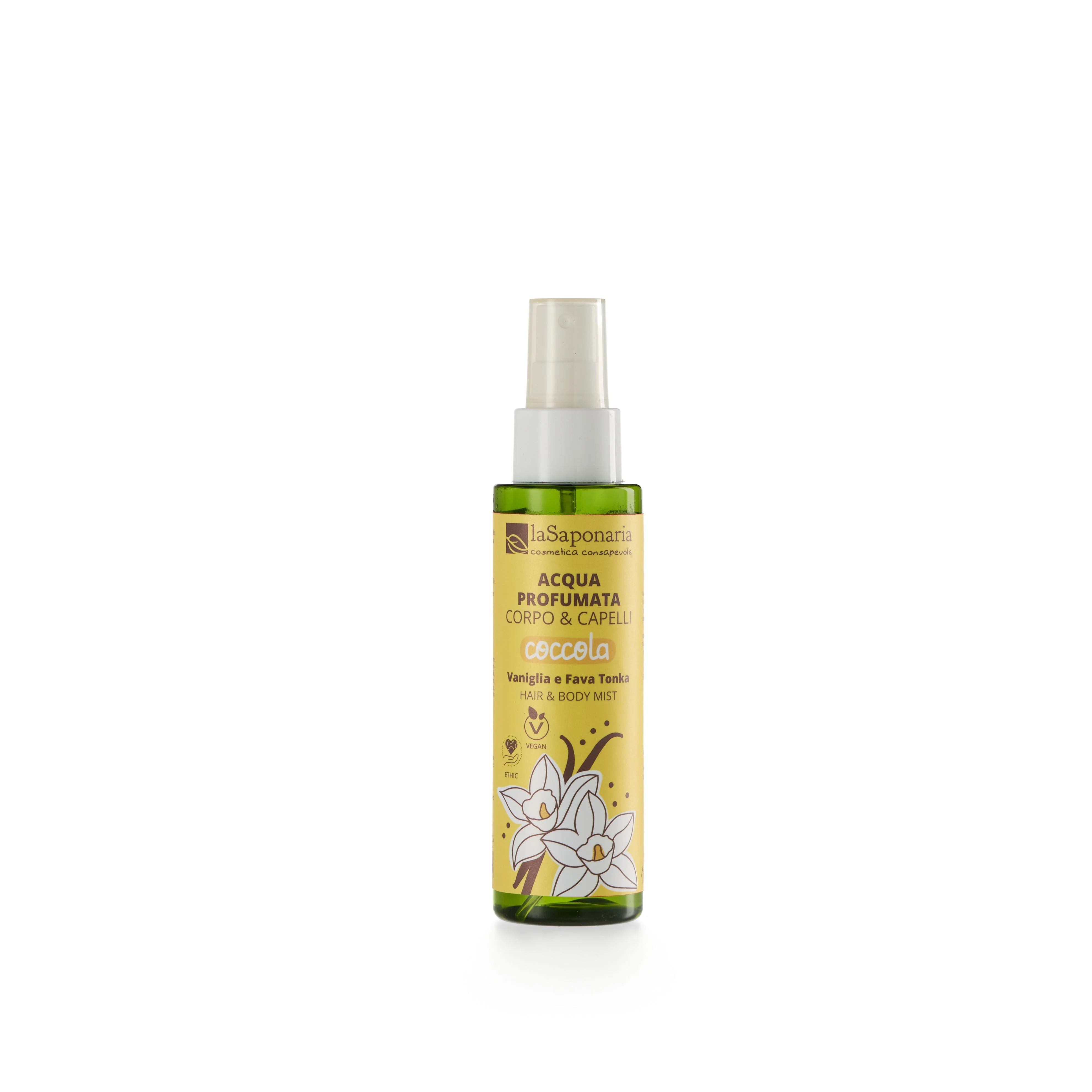 laSaponaria Test- és hajpermet Pamper - vanília és tonkabab (100 ml) - testre és hajra is