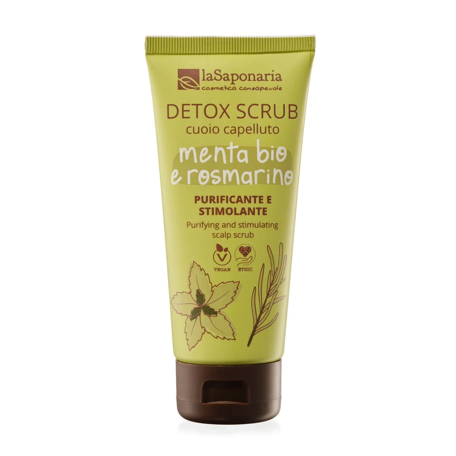 laSaponaria Méregtelenítő fejbőrradír mentával és rozmaringgal (100 ml)