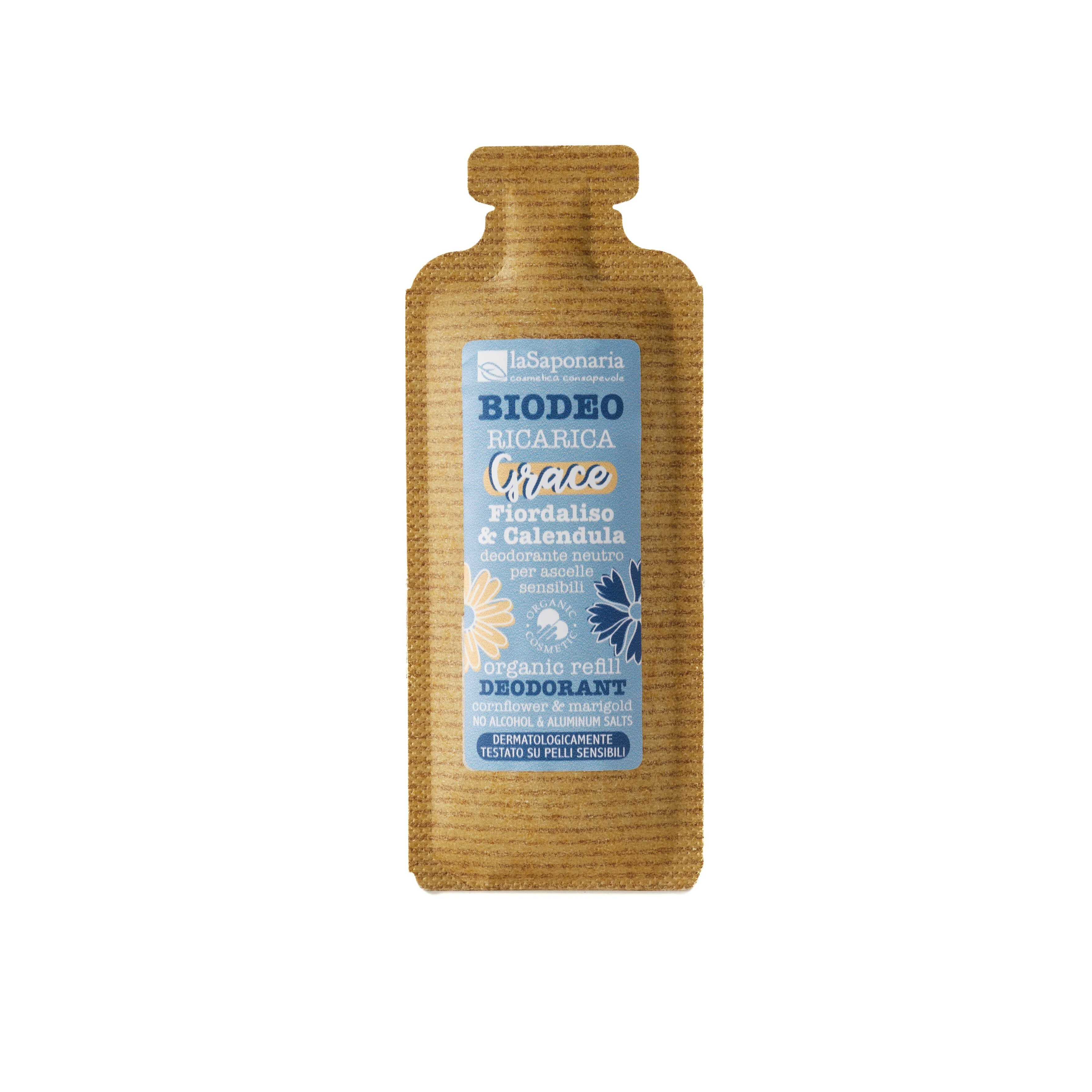 laSaponaria Grace roll-on dezodor utántöltő - illatmentes BIO (40 ml) - érzékeny bőrre