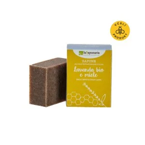 laSaponaria Szilárd BIO olívaszappan - Méz és levendula (100 g) - testre és arcra is alkalmas