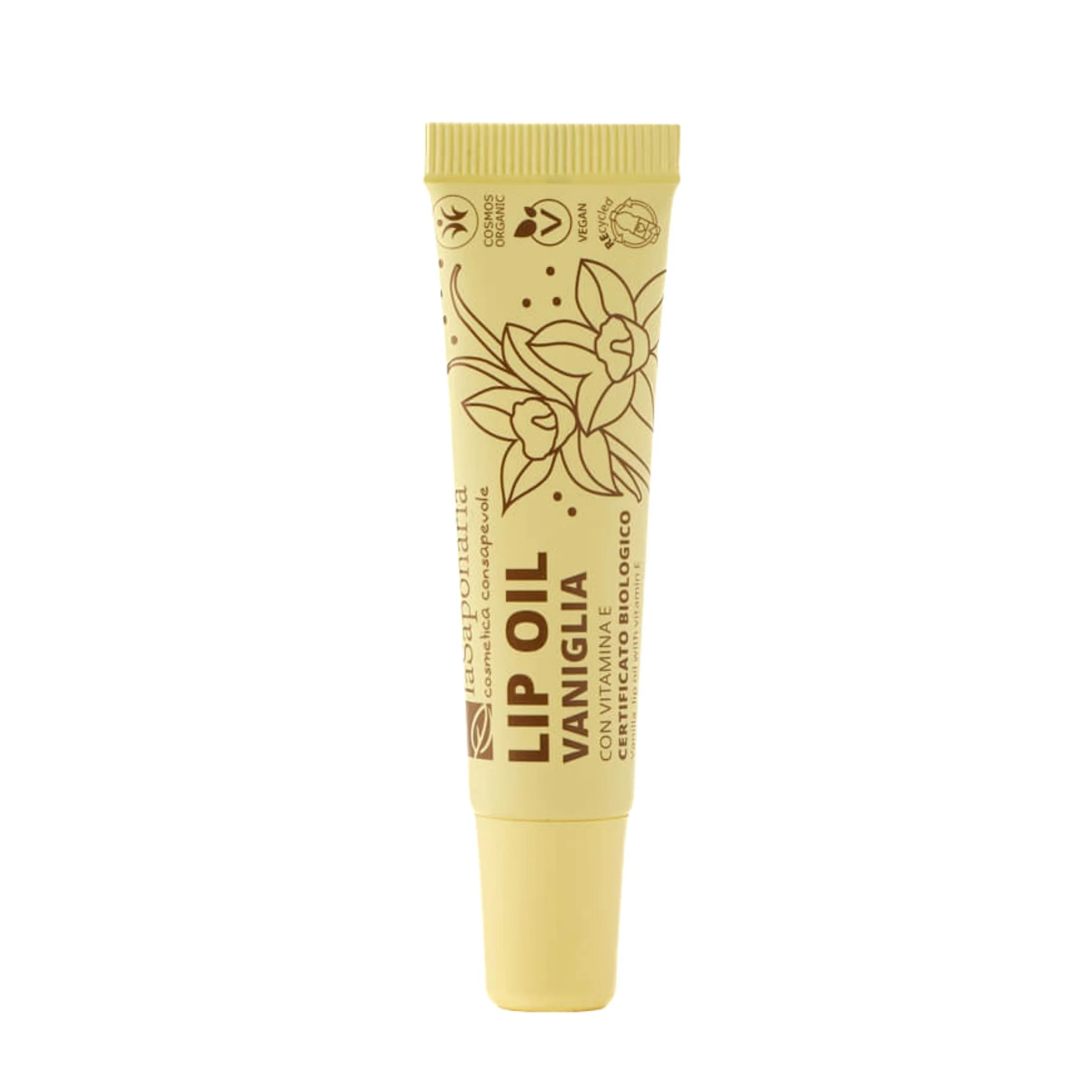 laSaponaria Tápláló BIO vaníliás ajakolaj – átlátszó (12 ml) – fényes és mélyen táplált ajkakért