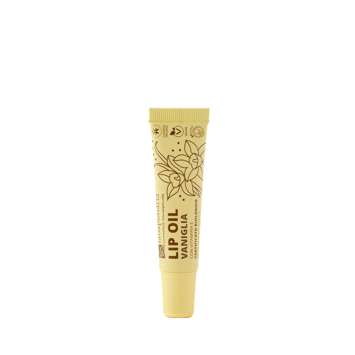 laSaponaria Tápláló BIO vaníliás ajakolaj – átlátszó (12 ml) – fényes és mélyen táplált ajkakért