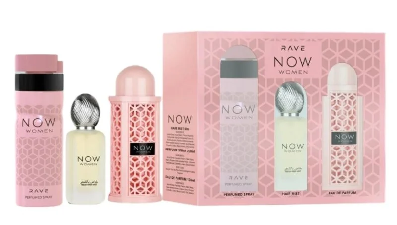 Rave Now Women ajándékcsomag - hajpermet 50 ml + parfümös spray 200 ml parfümvíz 100 ml