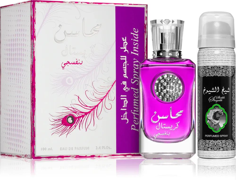 Mahasin Crystal Violet dárková sada pro ženy 100 ml + deosprej 50 ml