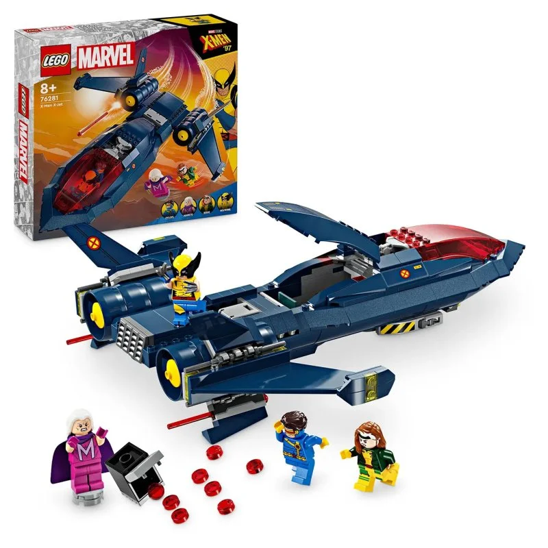 Marvel 76281 X-Men X-Jet sugárhajtású repülőgép