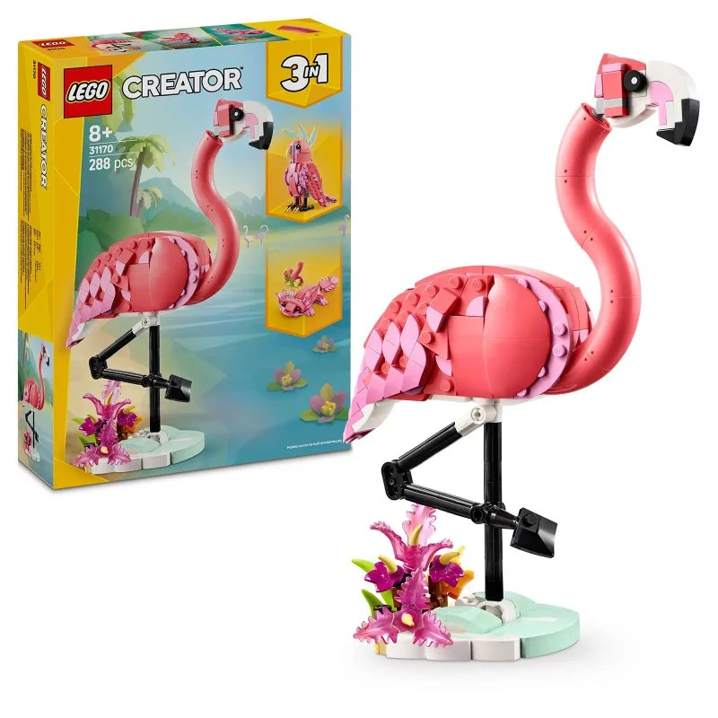 Creator 3 az 1-ben 31170 Vadállatok: Rózsaszín flamingó