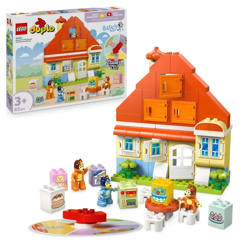 DUPLO® 10459 Bluey háza és memóriajáték