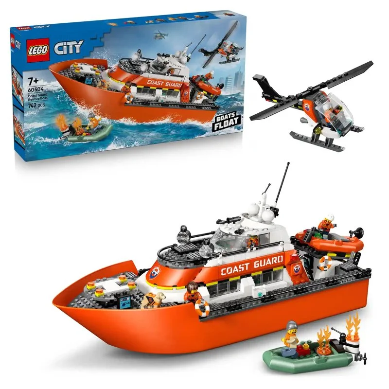 City 60504 Parti őrség mentőcsónakja és helikoptere