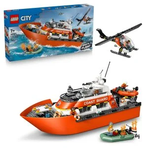 LEGO® City 60504 Parti őrség mentőcsónakja és helikoptere