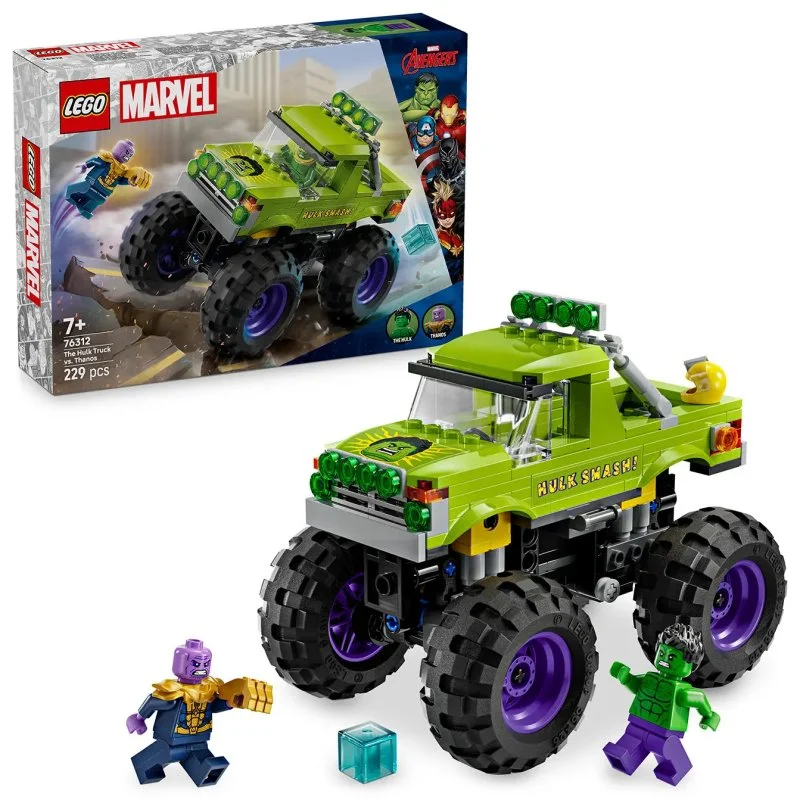 Marvel 76312 Hulk teherautója vs. Thanos