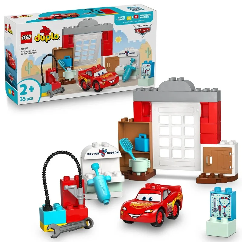DUPLO® ǀ Disney 10456 McQueen és látogatás Hudson doktor garázsában