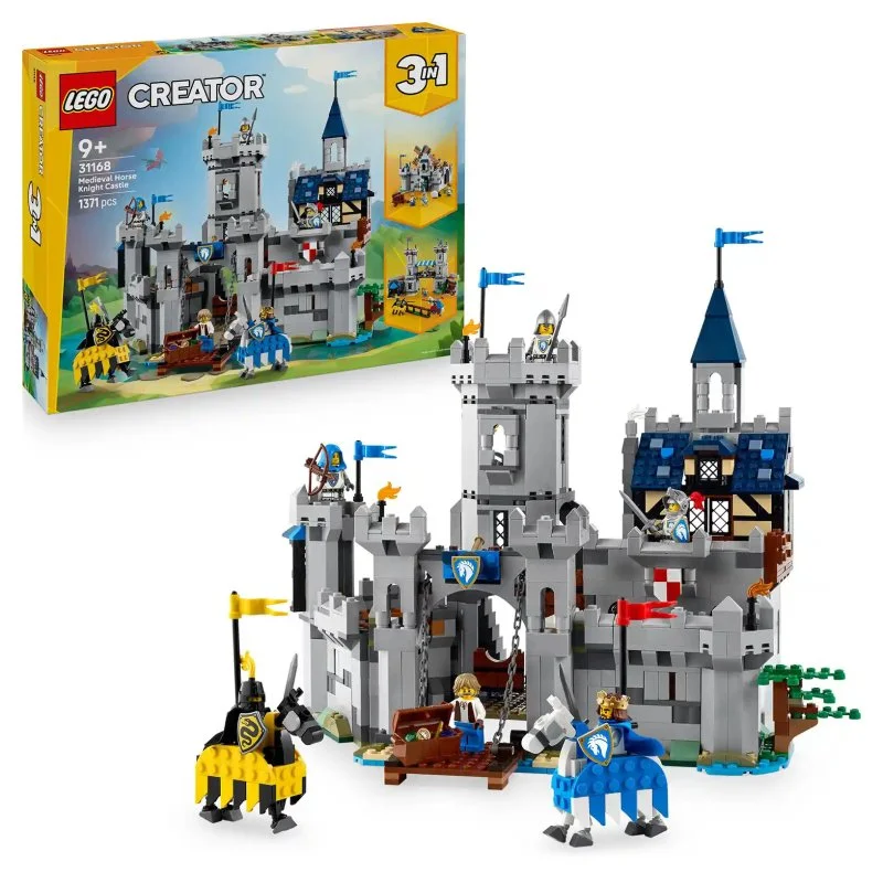 Creator 3 az 1-ben 31168 Középkori vár és lovagok lóháton