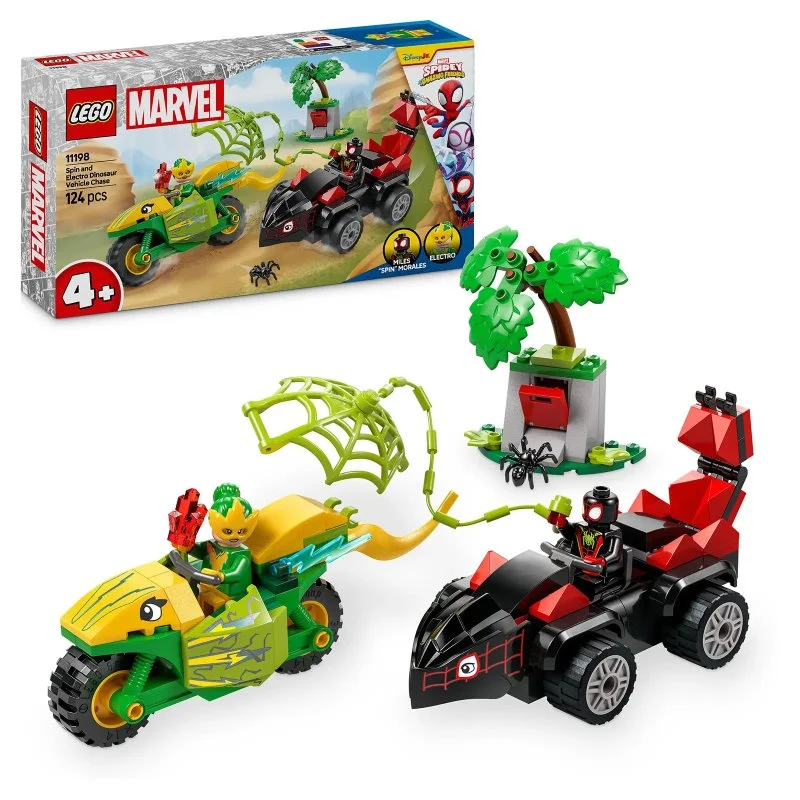 Marvel Spidey és csodás barátai 11198 Spin, Electro és dinoszaurusz-járműves üldözés