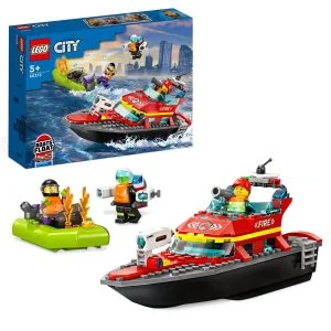 LEGO® City 60373 Tűzoltó mentőhajó és csónak