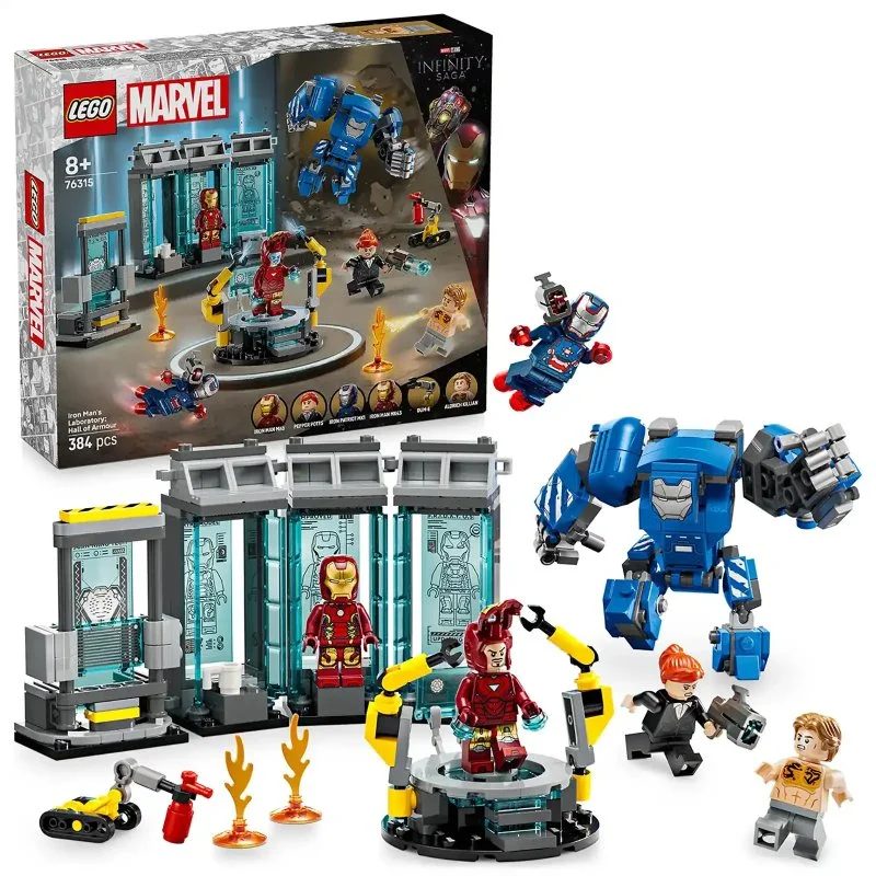 Marvel 76315 Iron Man és laboratóriuma: Páncélcsarnok