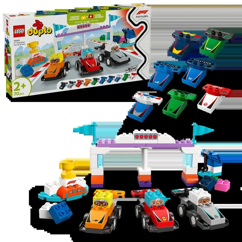 DUPLO® 10445 Versenyautók és az F1®-csapat versenyzői