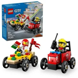 LEGO® City 60458 Versenycsomag: Pizzakiszállítás vs. tűzoltóautó
