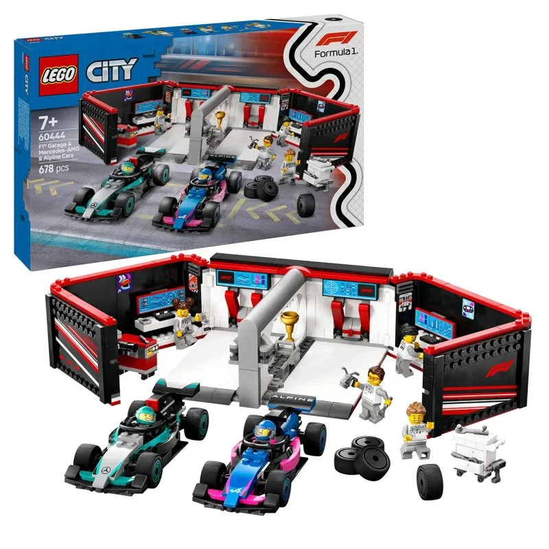 City 60444 F1® garázs és Mercedes-AMG és Alpine autók