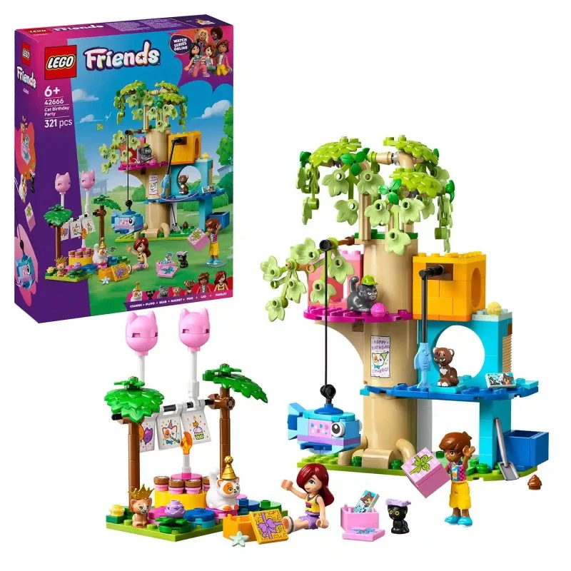 Friends 42666 Macska születésnapi buli és lombház
