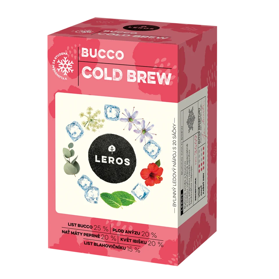 LEROS Bucco Cold Brew gyógynövénykeverék - filteres tea (20 x 1,5 g) - jegestea készítéséhez