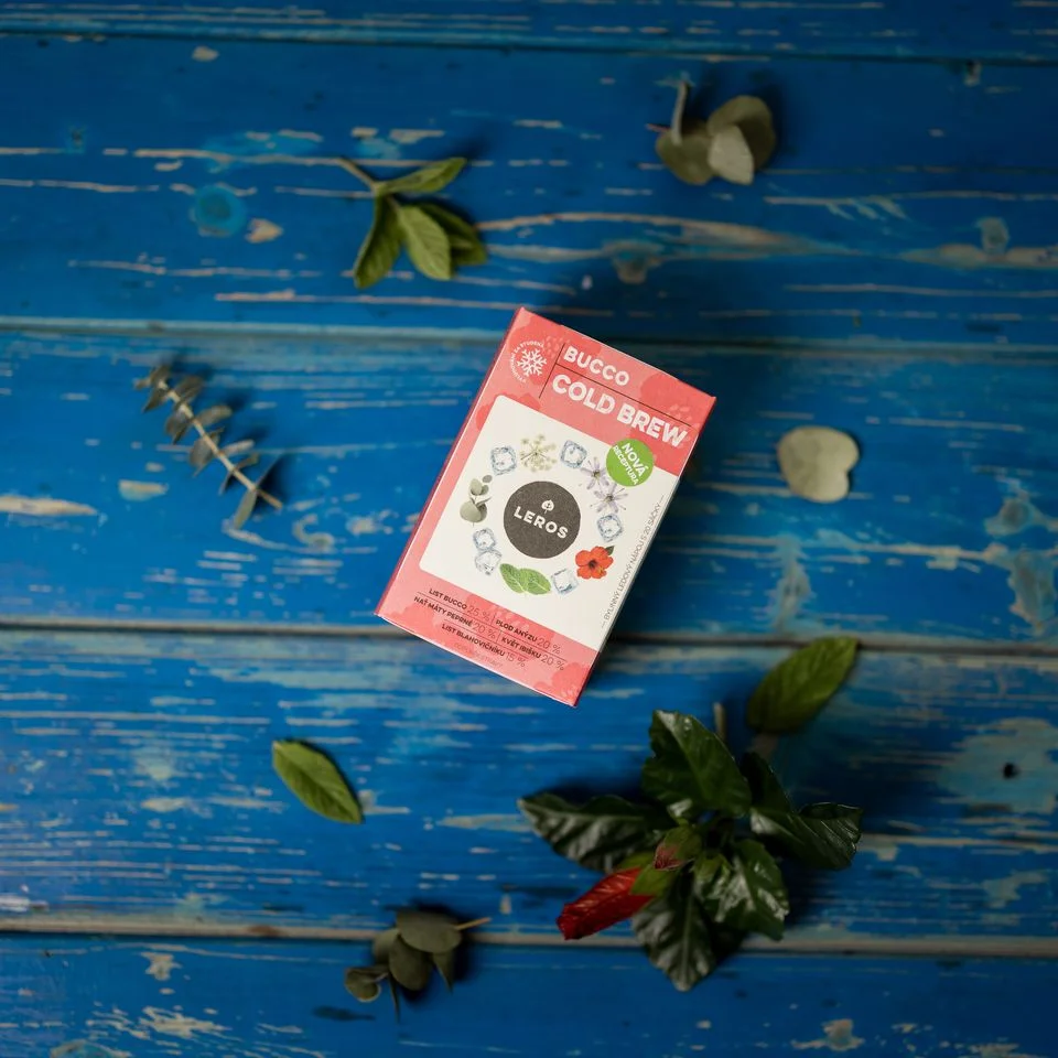 LEROS Bucco Cold Brew gyógynövénykeverék - filteres tea (20 x 1,5 g) - jegestea készítéséhez