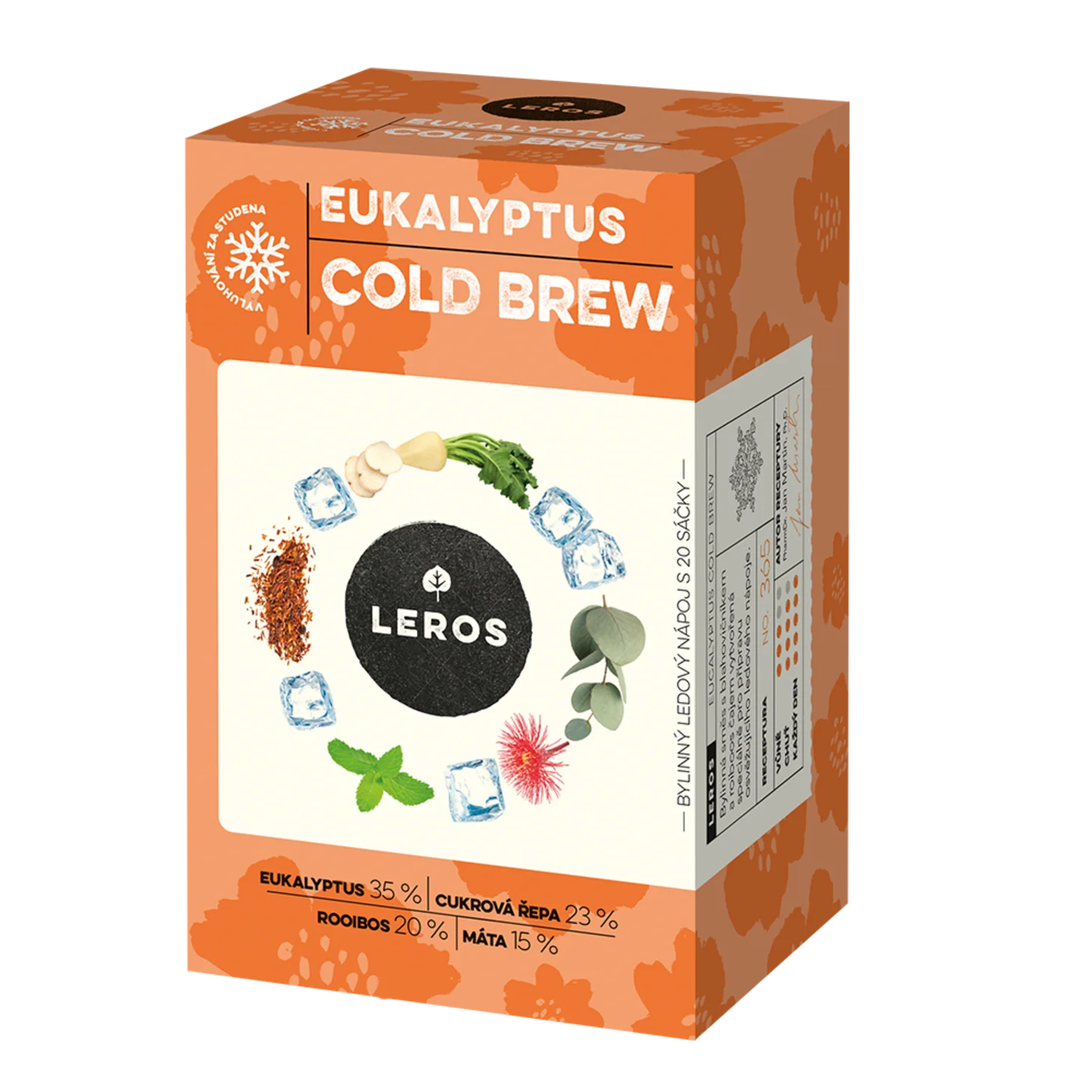LEROS Eukalyptus Cold Brew gyógynövénykeverék - filtertasakok (20 x 1,8 g) - jegestea készítéséhez