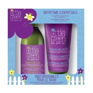 Little Green KIDS Bathtime Essentials Box gyerekeknek (tusfürdő + testápoló) +180 ml