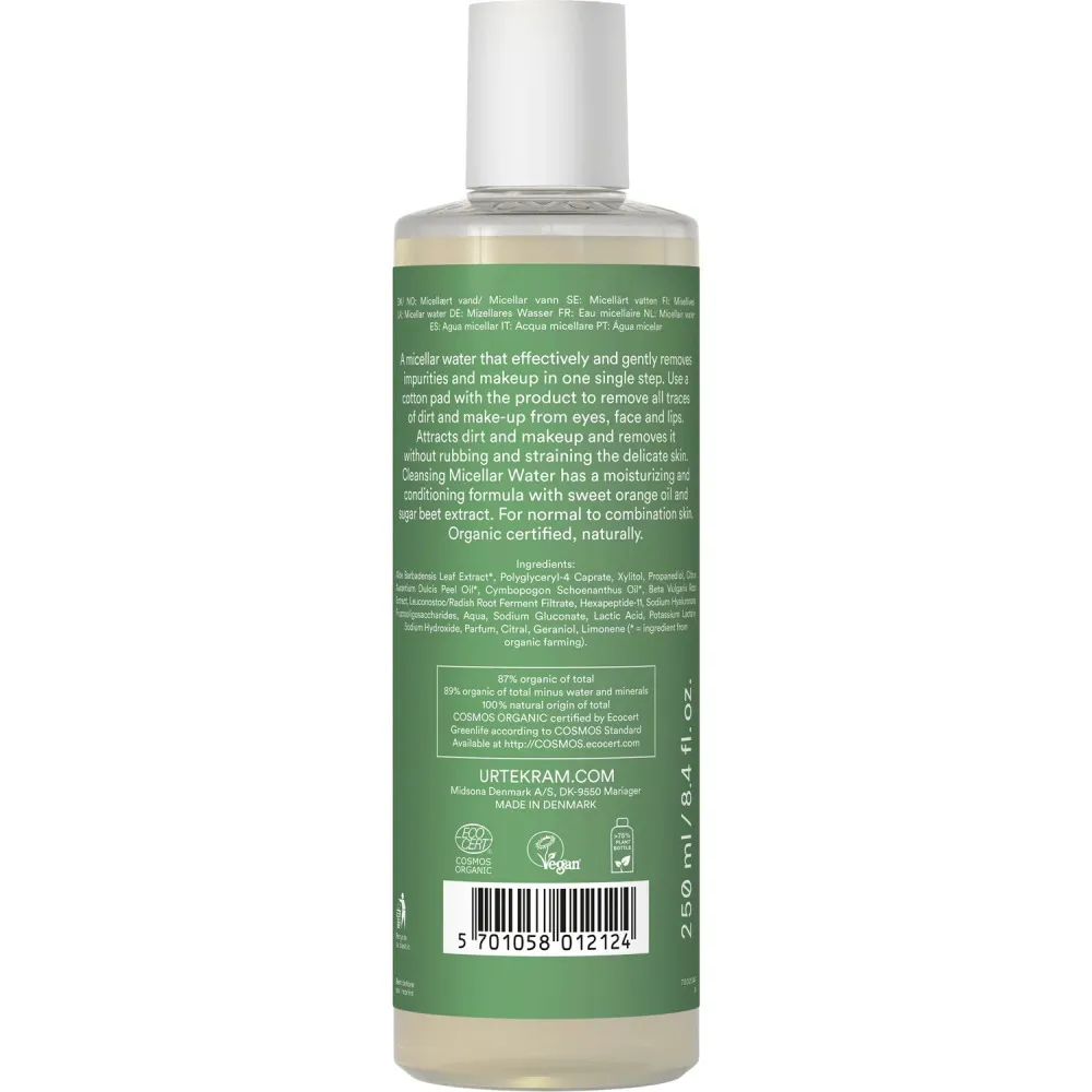 Urtekram Citromfű micellás víz 250 ml BIO