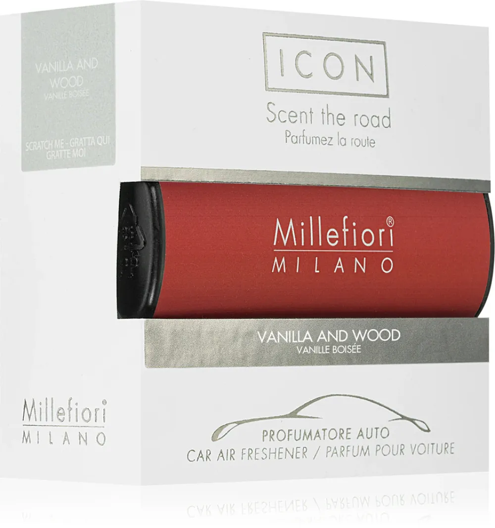 Icon Classic Vanilla and Wood vůně do auta pro ženy Millefiori Icon Classic Vanilla and Wood vůně do auta