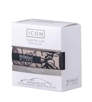 Millefiori Millefiori Icon Textil Floral Vanilla and Wood vůně do auta pro ženy