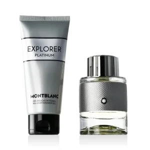 Montblanc Explorer Platinum Eau de Parfum férfiaknak 60 ml + tusfürdő testre és hajra