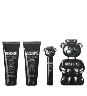 Moschino Toy Boy ajándékszett 100 ml + borotválkozás utáni balzsam 100 ml + tusfürdő 100 ml + Eau de Parfum Eau de Parfum férfiaknak