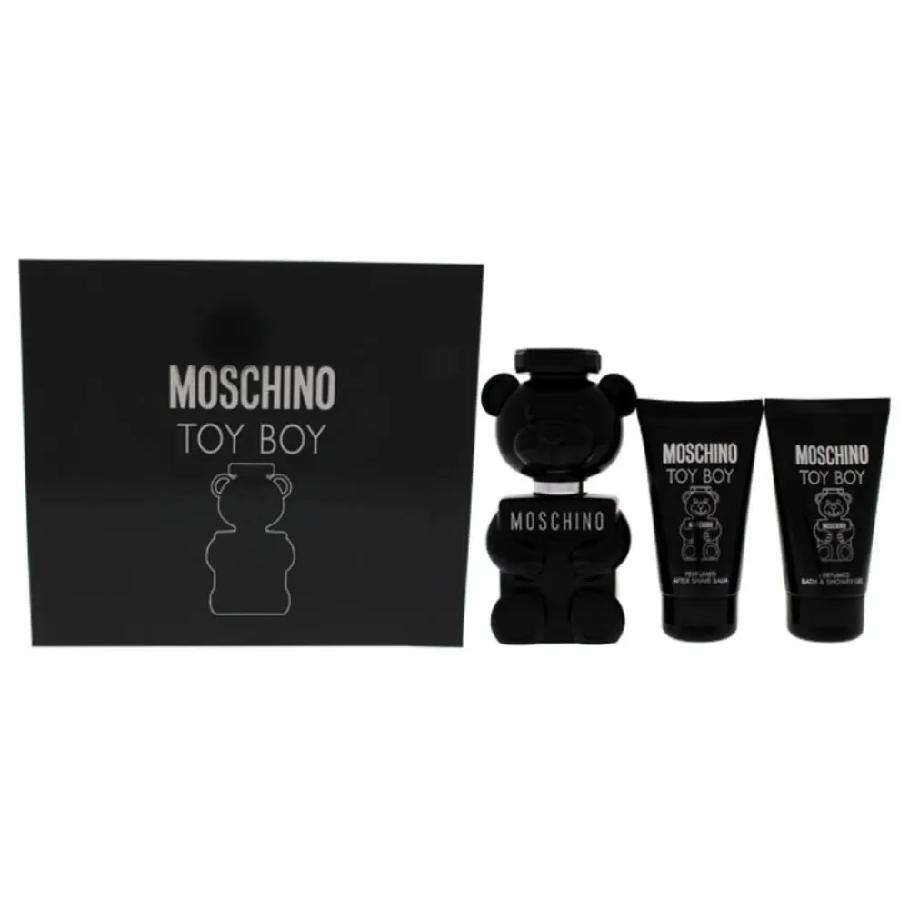 Toy Boy ajándékszett férfiaknak: parfüm 50 ml + tusfürdő 50 ml + borotválkozás utáni balzsam 50 ml 50 ml + sprchový gel 50 ml + balzám po holení 50 ml