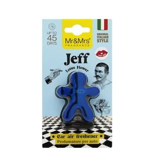 Mr&Mrs Fragrance Jeff Chrome Lotus Flowers autóillatosító kék