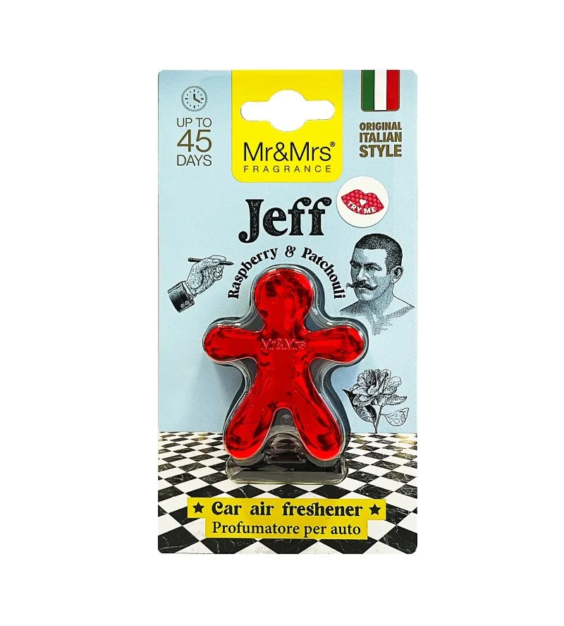 Jeff Chrome Málna & Pacsuli autóillatosító piros