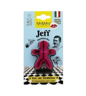 Mr&Mrs Fragrance Jeff Chrome Strawberries autóillatosító fukszia