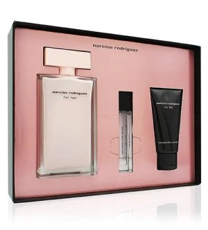 Narciso Rodriguez For Her 2024 ajándékszett 100 ml + testápoló 50 ml + parfümvíz parfümvíz nőknek
