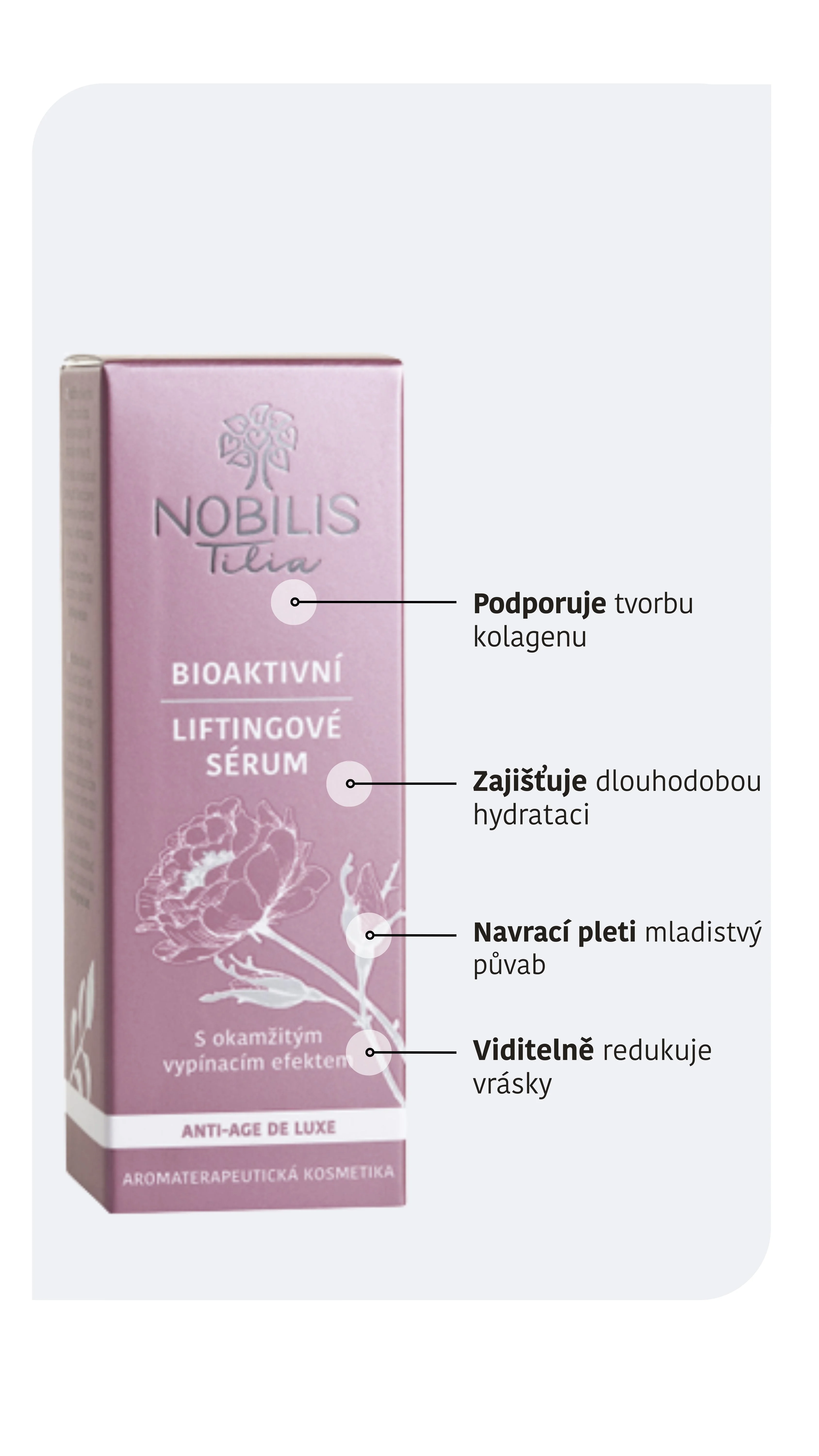 Nobilis Tilia Bioaktív lifting szérum (15 ml) - érett bőrre és pigmentfoltok ellen