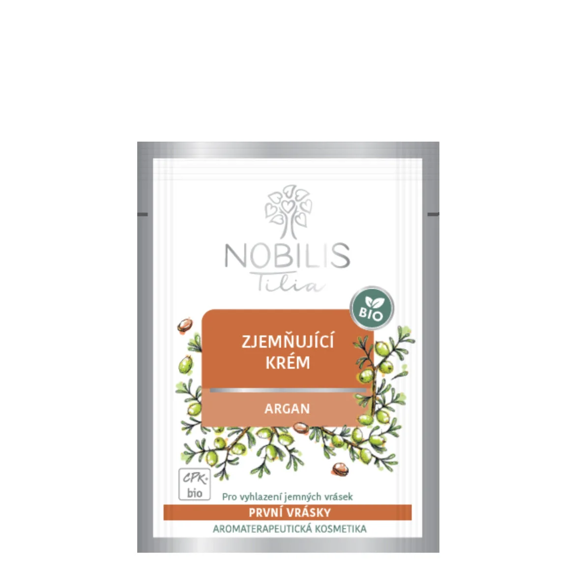 Nobilis Tilia Bőrsimító krém Argan BIO 2 ml - minta - minőségét megőrzi: 06/2026 - extra adag vitalitás
