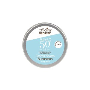 Fényvédő krém gyermekeknek és érzékeny bőrre SPF 50, fém tégelyben (75 ml) - illatmentes