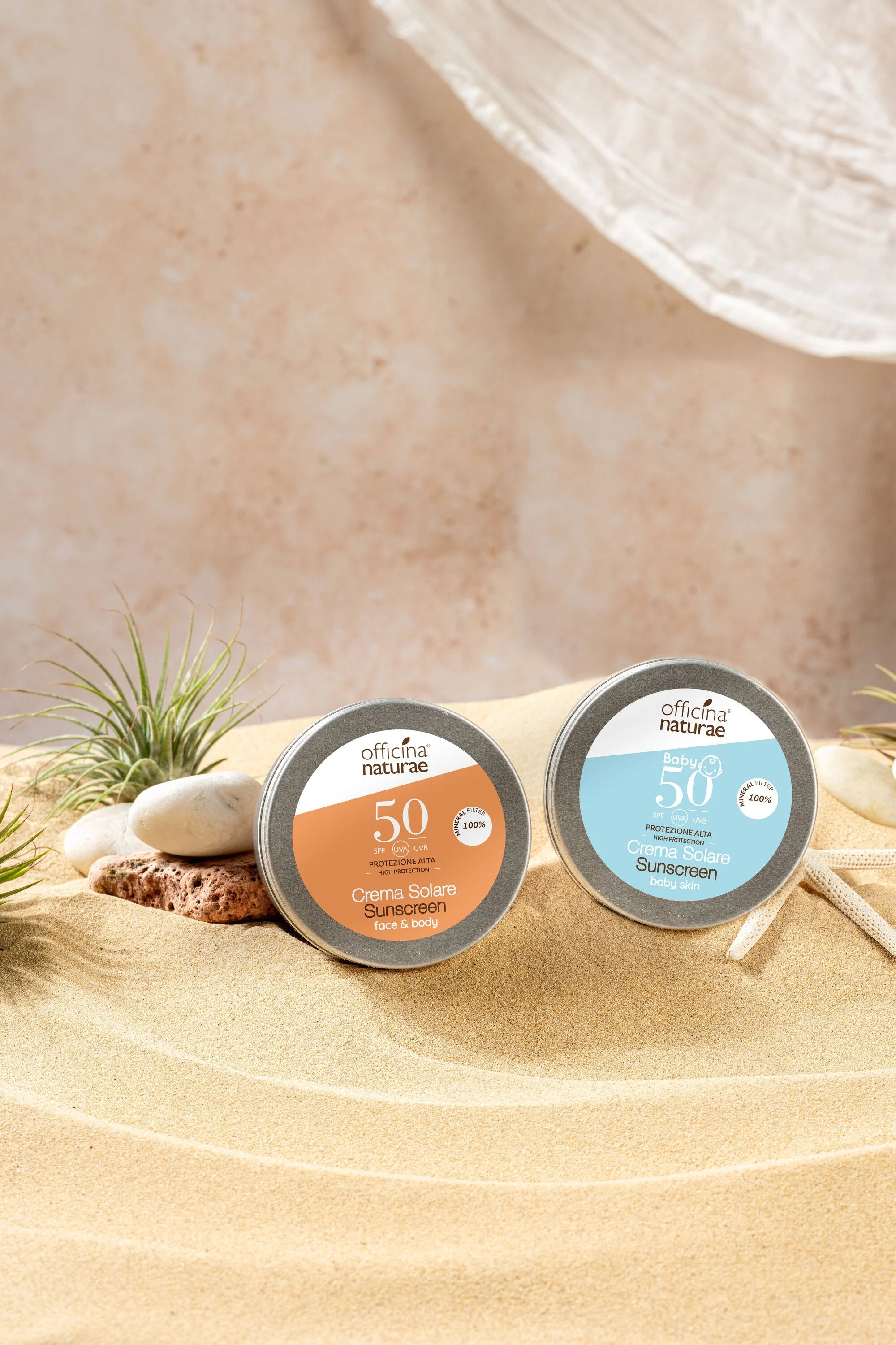 Officina Naturae Naptej SPF 50 fémdobozban (75 ml) - illatanyag-mentes
